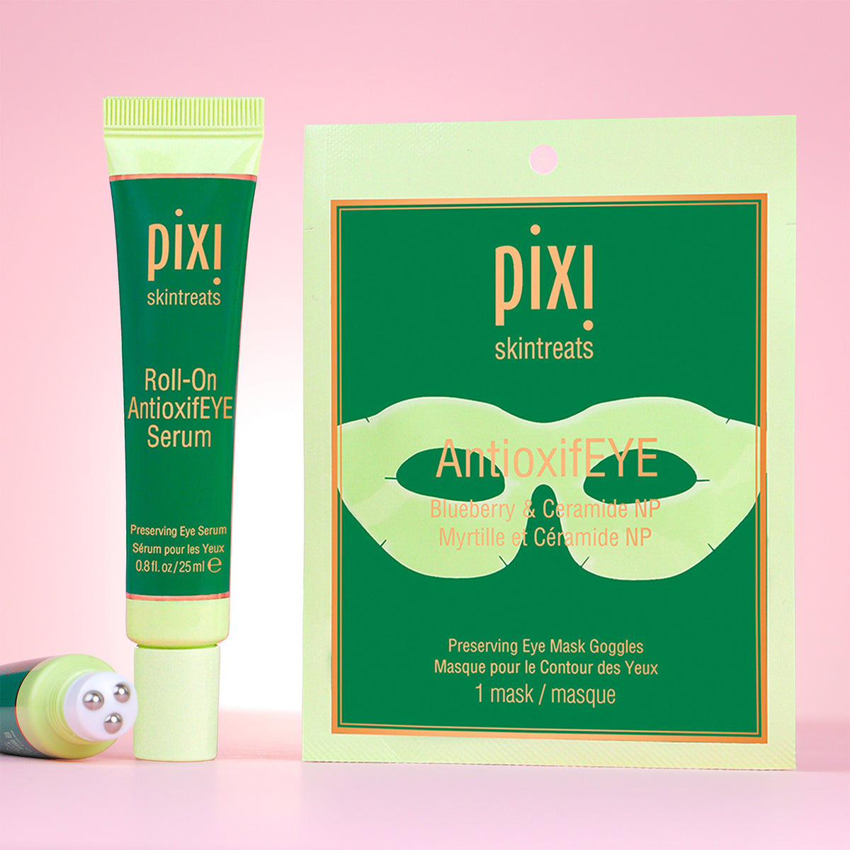 Antioxidant Duo bundle on a pink background.