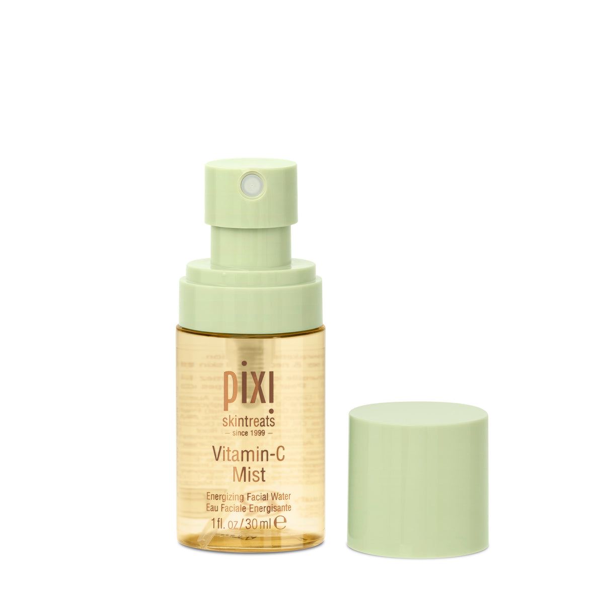 Pixi Skintreats Vitamin-C Mist in a 1 fl. oz. shown with cap off to